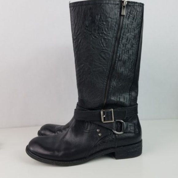 Gianni Bini Leather Motorcycle Riding Boots - Picture 2 of 8